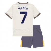 Echipament fotbal Everton Dwight McNeil #7 Tricou Treilea 2024-25 pentru copii maneca scurta (+ Pantaloni scurti)